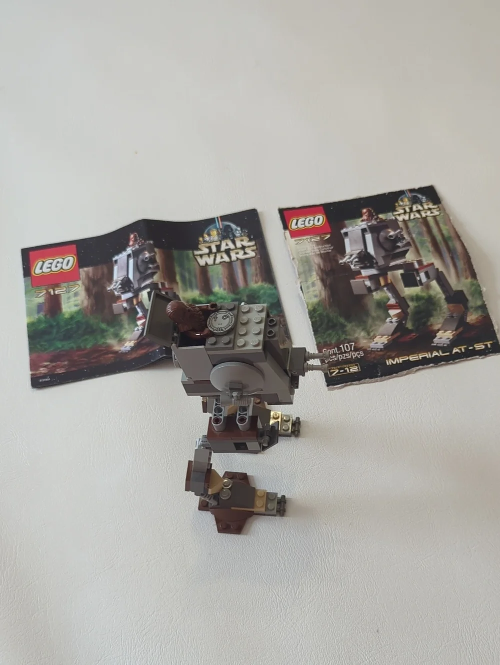 Vintage Star Wars Lego Set 7127 Imperial AT-ST Chewbacca Minifigure 2001 Manual